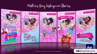 Mother’s day Instagram Stories Openers template preview