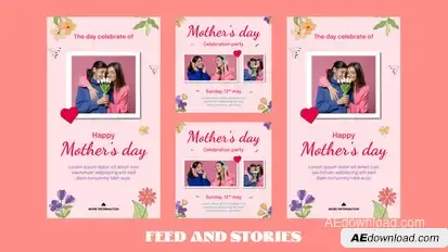 Mothers Day Feed and Stories Instagram Openers template preview