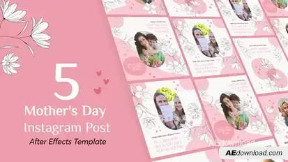 Mothers Day Instagram Post Openers template preview