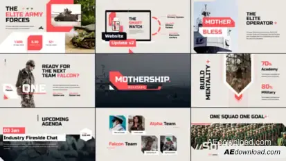Mothership Military Video Display After Effect Template Elements template preview
