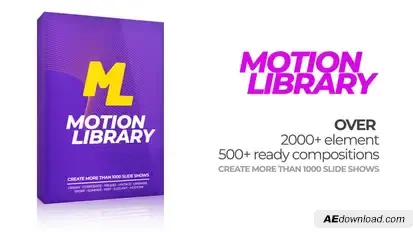 Motion Library Pack Video Displays template preview