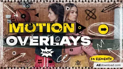 Motion Overlay Pack Elements template preview