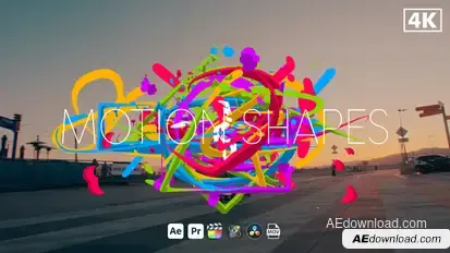 Motion Shapes Elements template preview