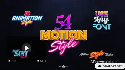 Motion Styles Toolkit | Text Effects & Animations Titles template preview