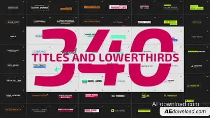 Motion Titles and Lowerthirds Elements template preview