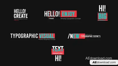Motion Typography Titles template preview