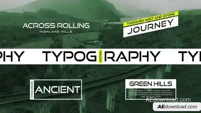 Motion Typography Titles template preview