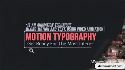 Motion Typography Glitch Titles Openers template preview