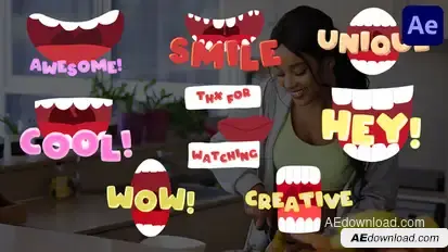 Mouth Titles | After Effects Titles template preview