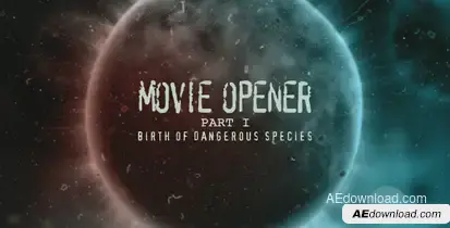 Movie opener "Dangerous species" Titles template preview