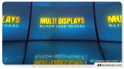 Multi Displays Glitch Logo Logo Stings template preview