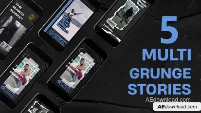Multi Grunge Instagram Stories Openers template preview
