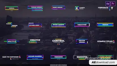 Multi Minimal Titles for Premiere Pro & After Effects Titles template preview