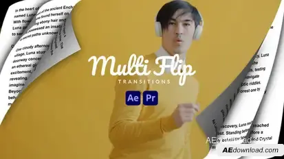 Multi Page Flip Transitions Elements template preview