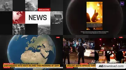 Multi-Platform NEWS Graphics ToolKit broadcast-packages template preview