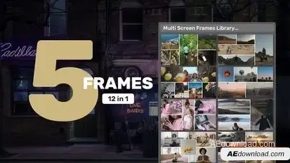 Multi Screen Frames Library - 5 Frames Openers template preview