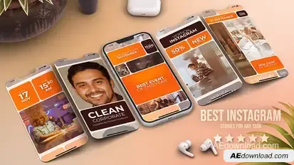 Multi Screen Instagram Reel Split Education E-Learning Event Video Displays template preview