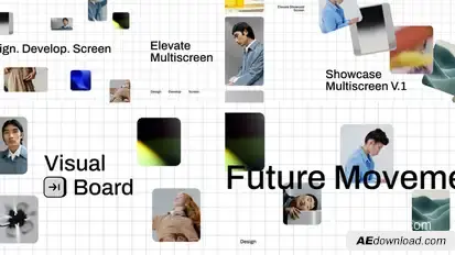 Multi Screen Intro After Effect Template Video Displays template preview