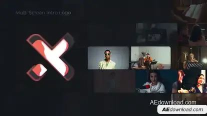 multiscreen slideshow Logo Stings template preview