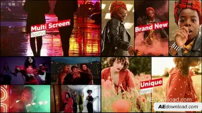 Multi Screen Promo Video Displays template preview