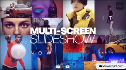 Multi-Screen Slideshow broadcast-packages template preview