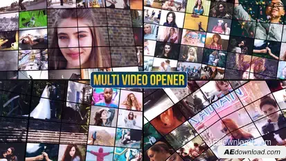 Multi Video Opener Video Displays template preview