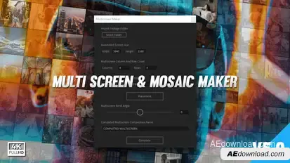 Mosaic & Multi Screen Maker Video Displays template preview
