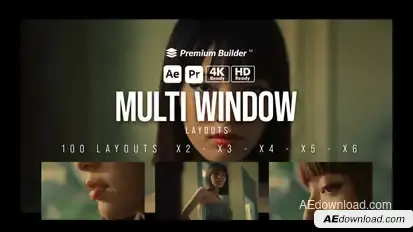 Multi Window Layouts Video Displays template preview