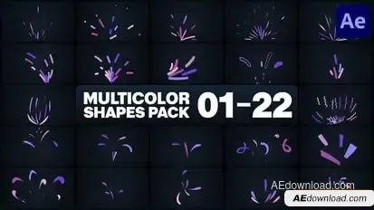 Multicolor Shapes for After Effects Openers template preview