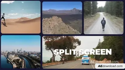 Multicreen Slideshow | Split Screen Opener | Youtube Gallery Video Displays template preview