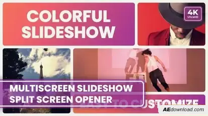 Multiscreen Gallery Slideshow | Split Screen Slideshow Openers template preview