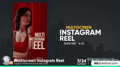 Multiscreen Instagram Reel Product Promo template preview