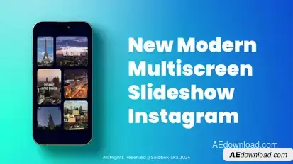 Multiscreen Instagram Slideshow Openers template preview