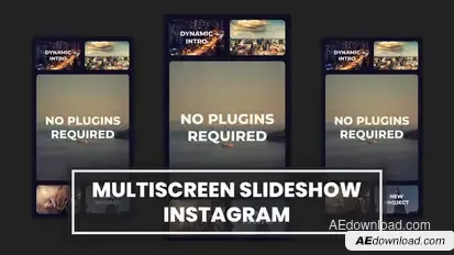 Multiscreen Instagram Slideshow Openers template preview