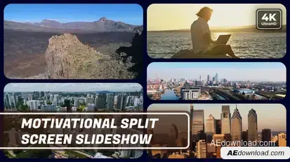 Multiscreen Motivational Slideshow | Split Screen Opener Video Displays template preview