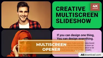 Multiscreen Opener Video Displays template preview