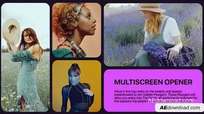 Multiscreen Opener Video Displays template preview
