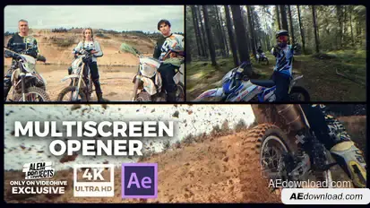 Multiscreen Opener - Split Screen Intro - Dynamic Sport Opener broadcast-packages template preview