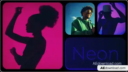 Multiscreen Opener with Neon Effect Openers template preview
