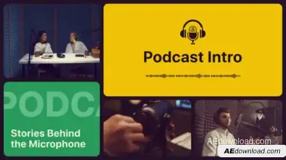 Multiscreen Podcast Intro Openers template preview