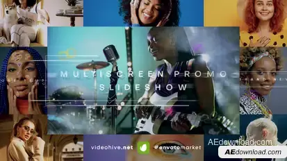 Multiscreen Promo Slideshow Video Displays template preview