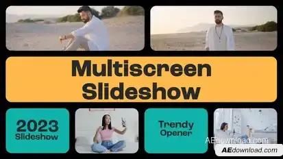Multiscreen Slideshow Video Displays template preview