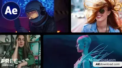 Multiscreen Slideshow Video Displays template preview