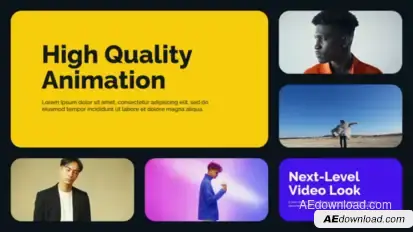 Multiscreen Slideshow Colorful Video Displays template preview