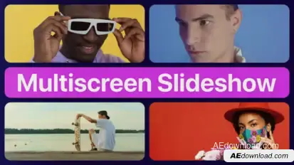 Multiscreen Slideshow Modern Video Displays template preview