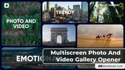 Multiscreen Slideshow Original Split Screen Opener Openers template preview