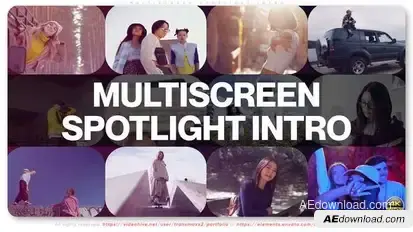 Multiscreen Spotlight Intro Openers template preview