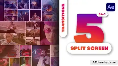 Split Screen Transitions Elements template preview