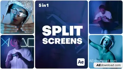 Multiscreen Transitions | Split Screen Elements template preview