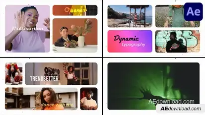 Multiscreen Typo for After Effects Openers template preview